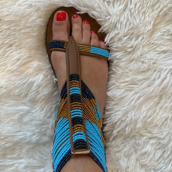 NEW beautiful sandals from beadedsouls.com- sz 8 - Picture 2 of 7